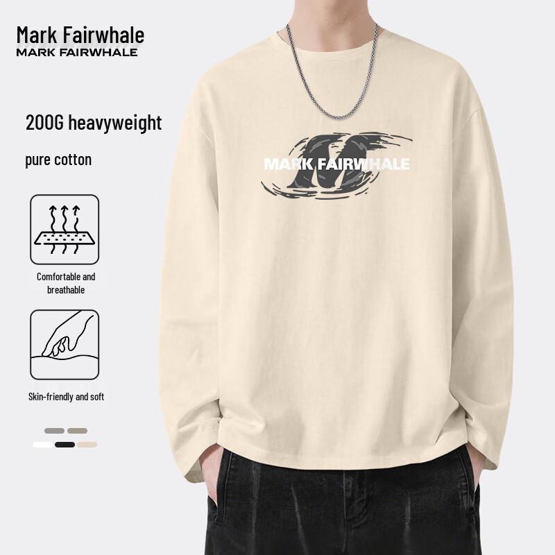 Mark Fairwhale Men's Oversized JMK Swirl Cotton Long Sleeve T-Shirt