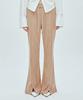 SSY Rivet Wide Flare Vent Banding Slacks Beige