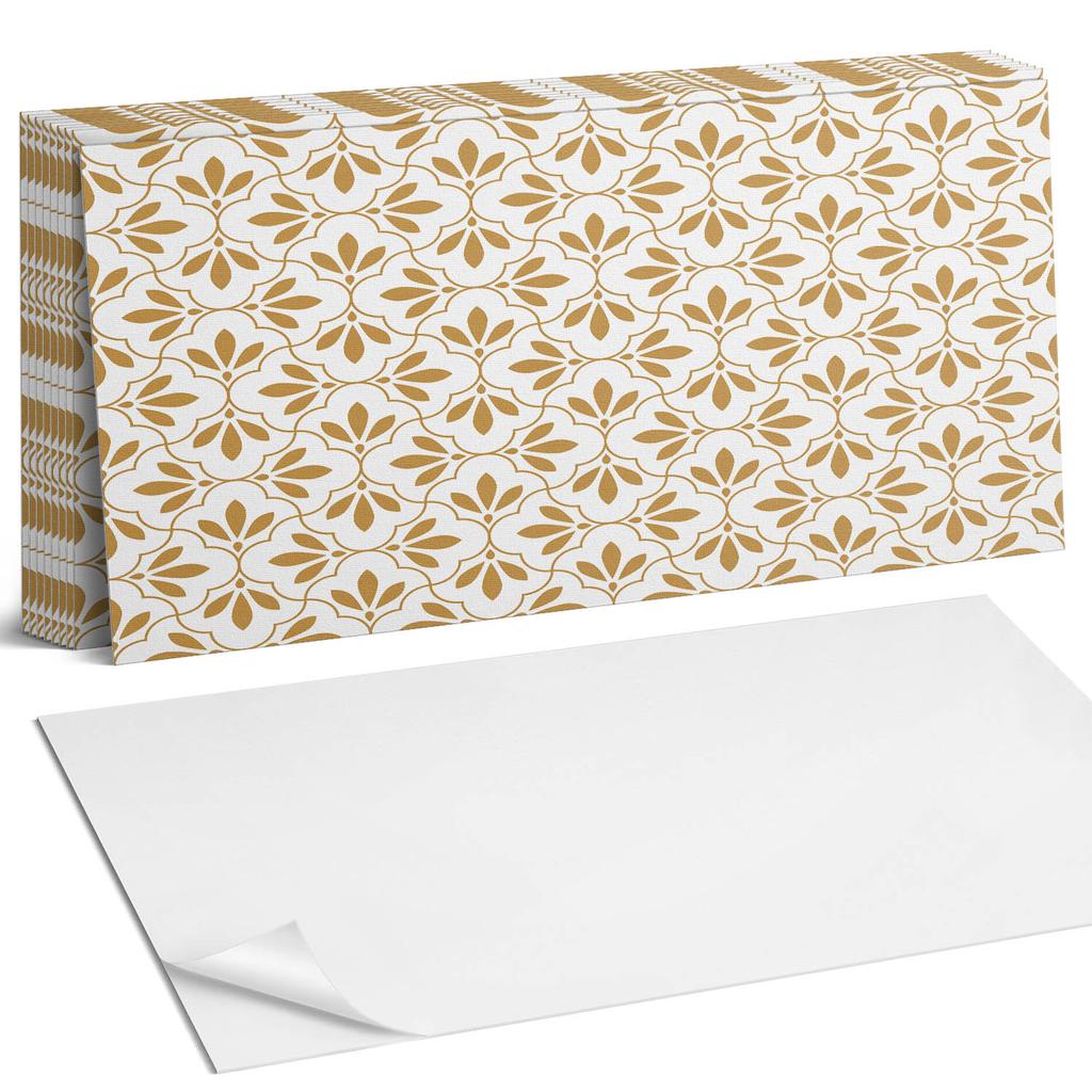 Zestaw Kafelków Winylowych Samoprzylepnych Elegancki Wzór Roślinny 10X40X20 Cm