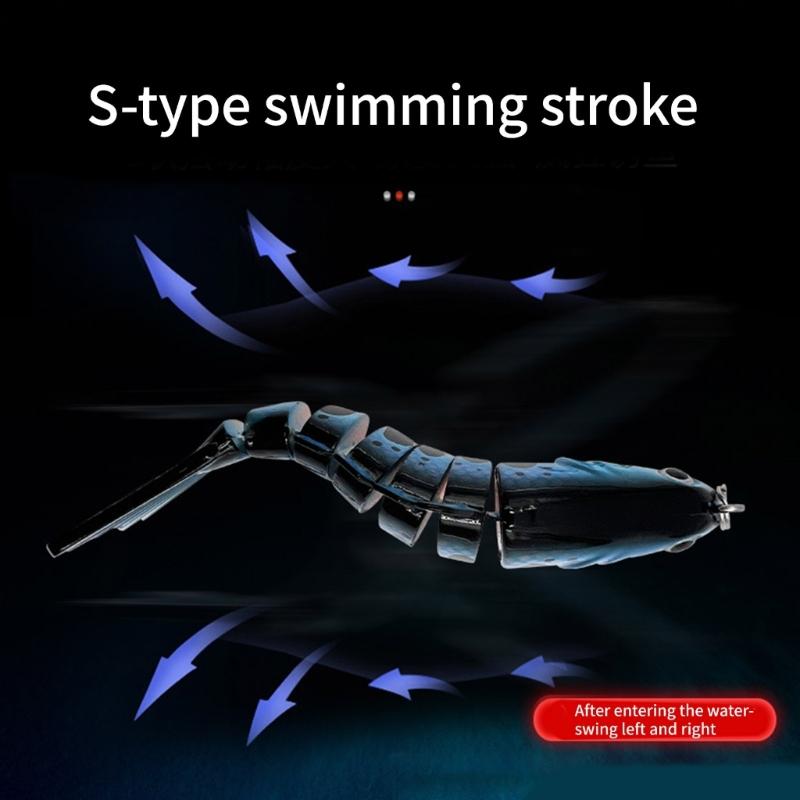 5Pcs Multi Jointed Swimbaits Slow Sinking Swimming Lures Fishhooks Freshwater Saltwater Bass Treble Hook Fishing Lures