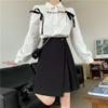 2025 Autumn/Winter Plus Size High-Waist Slimming Hip-Cover Mid-Length Irregular Pleated A-Line Skirt
