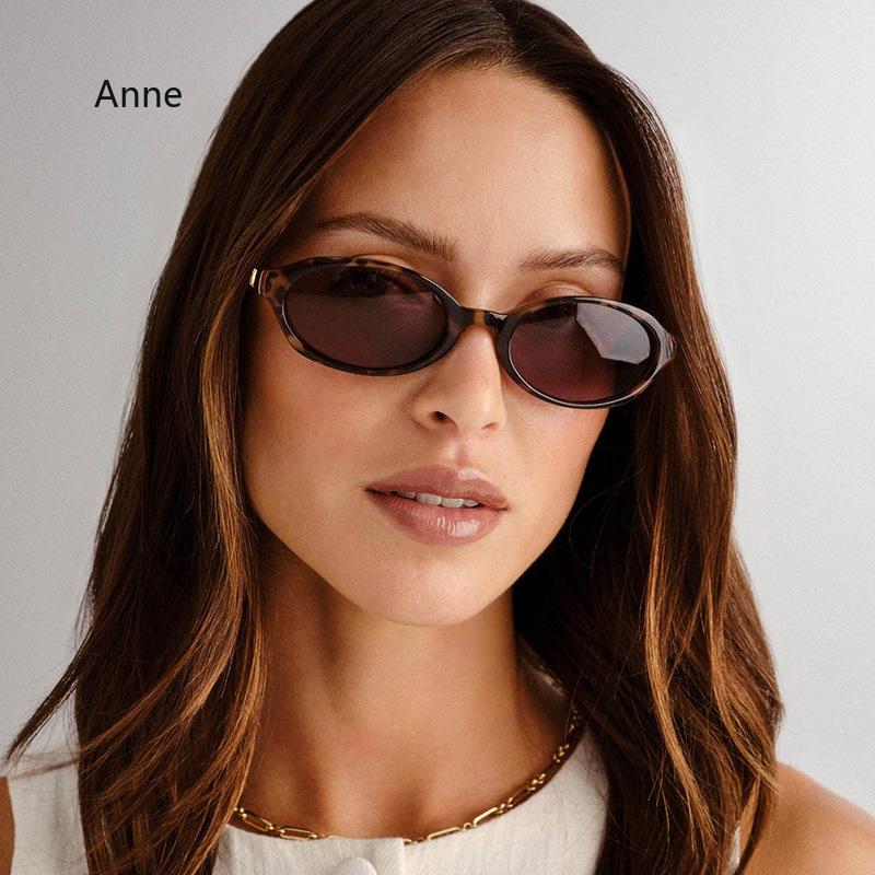 Retro Small Oval Women Sunglasses Fashion Shades UV400 Men Punk Tea Green Sun Glasses  Gafas De Sol