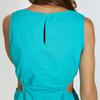 Virgio Damen Midilanges Ärmelloses Fit and Flare Kleid mit Rundhalsausschnitt