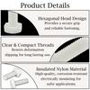 1-50 Stück Weiße Nylon-Kunststoff-isolierte Sechskantkopf-Schraube M3-M12 6-100mm Außensechskantbolzen für elektrische Isolierung