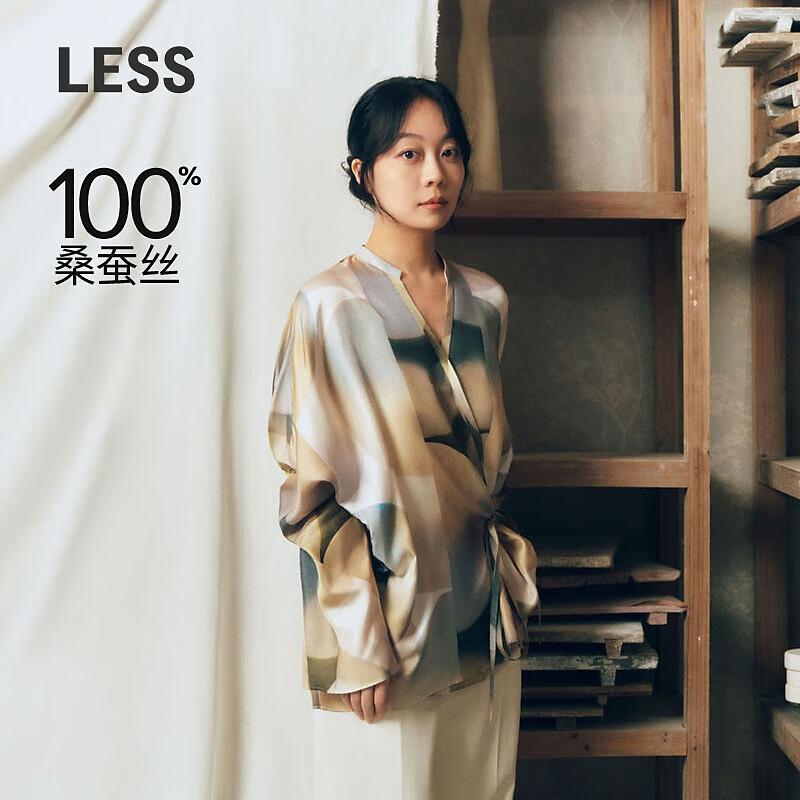 LESS 2024 Autumn Mulberry Silk Loose Long-Sleeve Shirt M