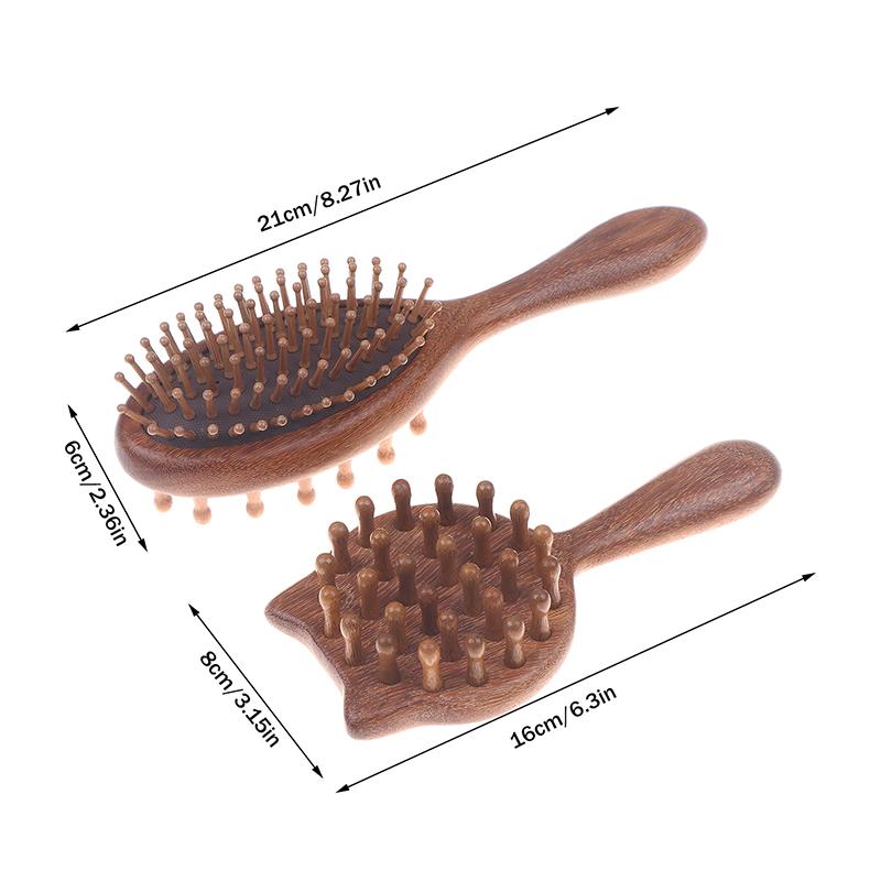 Cushion Massage Combs Double-Sided Wood Cushion Comb Hair Brush For Hair Styling Anti-Static Scalp Stimulating Whole Body Use
