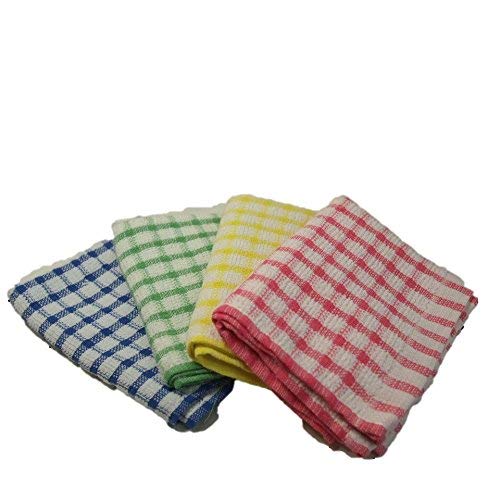 USK STORE Soft Kitchen Cloths, 60-Count, Absorbent, Thick, Durable, Waffle-Shaped, 100% Cotton, Dishcloths, Towels, Leisure (60)