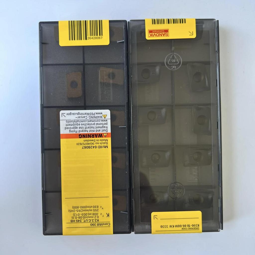 Original Sandvik / R390-180608M-KM 3330 CNC Lathe Carbide Blade 10 PCS