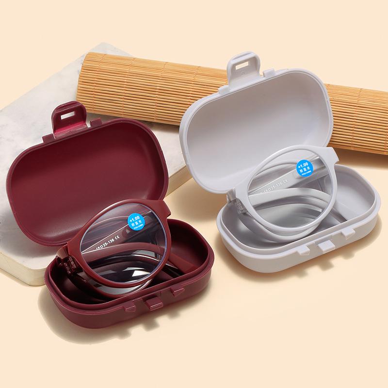 Portable HD Foldable Reading Glasses for Seniors with Anti-Blue Light & Spring Hinges