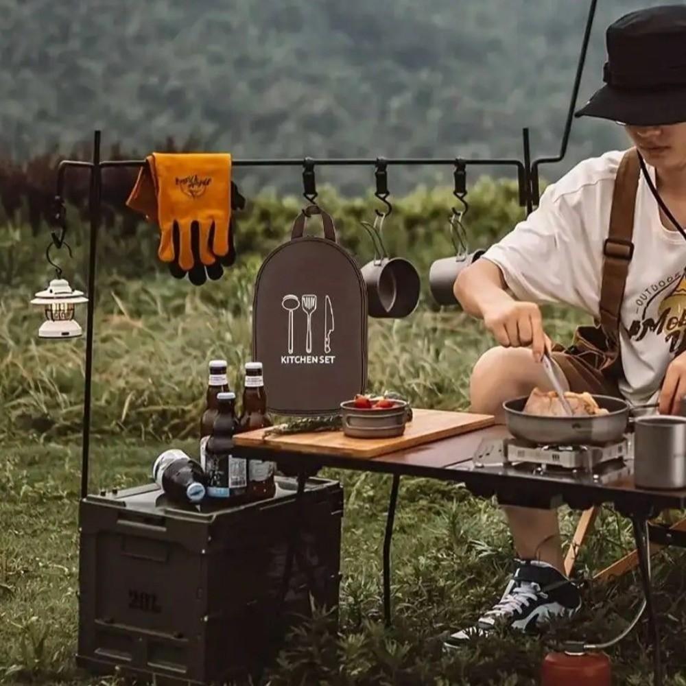 No Tableware Kitchen Utensil Storage Bag Large Capacity Picnic Cooking Bag  Cooking Utensil