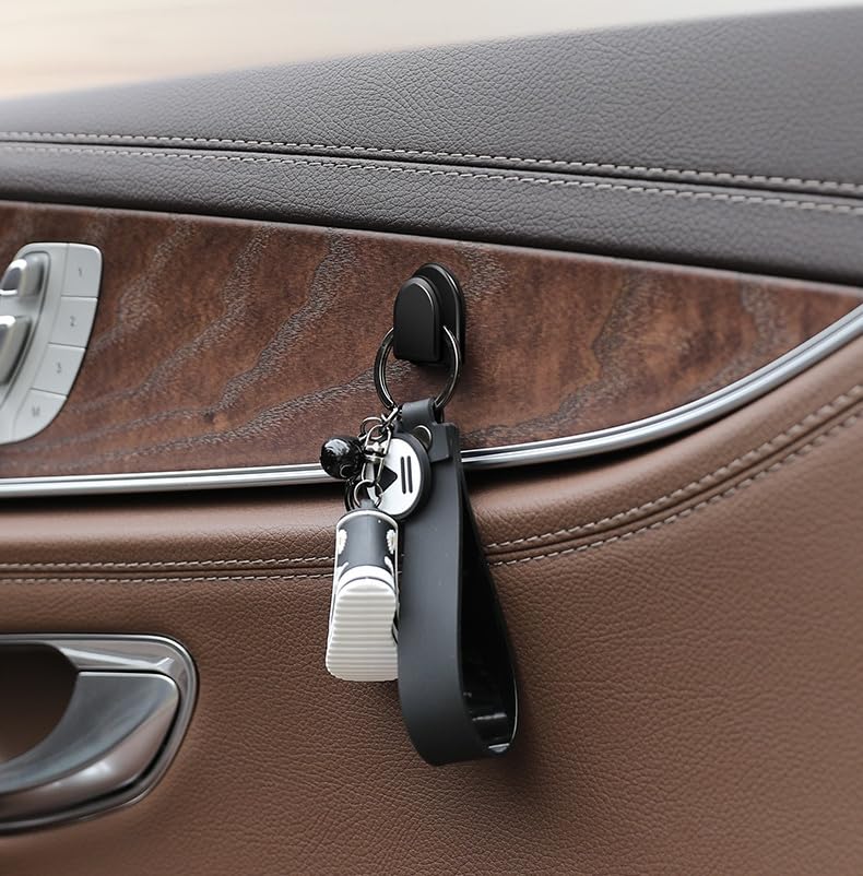 Plus Nao Car Hook, Set of 2, Adhesive Tape, Luggage Hanging, Small Accessories, Storage,