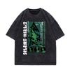 Game Silent Hill  Vintage Washed Tshirt Men Women Gothic Fashion T Shirts High Quality Cotton Oversized Tshirts Streetwear