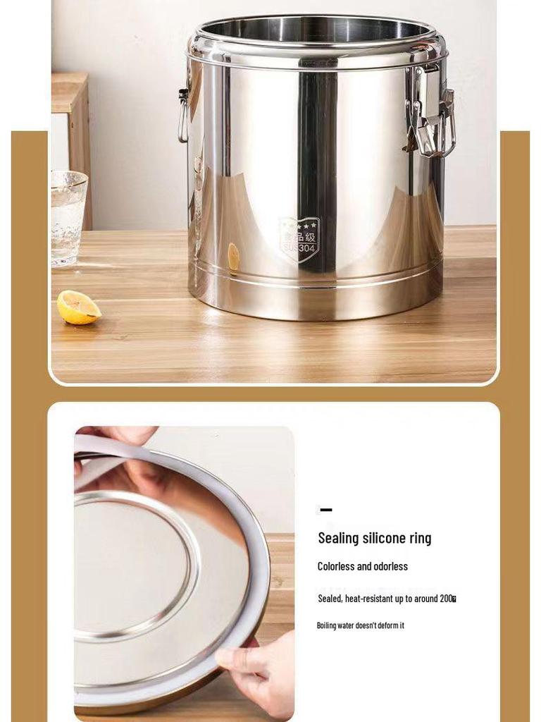 Extra-Dicker Isolierter Eimer mit Großer Kapazität für Reis, Sojamilch, Milchtee, Tofu und Suppe