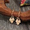 Vintage Maple Leaf Long Earrings Inspire By Elegant Styles Featuring Oil Drip Designs Accessory for Fashionable Women