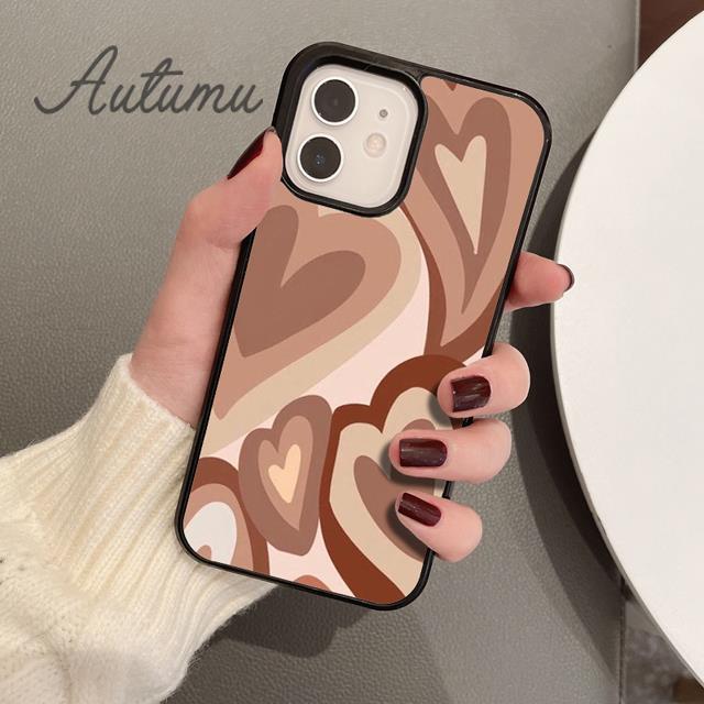 Swirl Hearts Phone Case for iPhone 11 12 13 14 Pro Max Mini X XR XS SE 2020 5 6S 7 8 Plus Samsung Galaxy S21 S22 Cover Shell