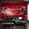 Arsenal F Custom Name Wall Tapestry Aesthetic Wall Hanging Printed Fabric Blanket Decorative Tapestries for Bedroom Living Room Home Decor