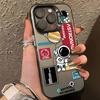 Applicable To Apple 15/14 New 16promax Astronaut 13 Anti-drop iPhone11 Color Silver IMD Mobile Phone Case 12