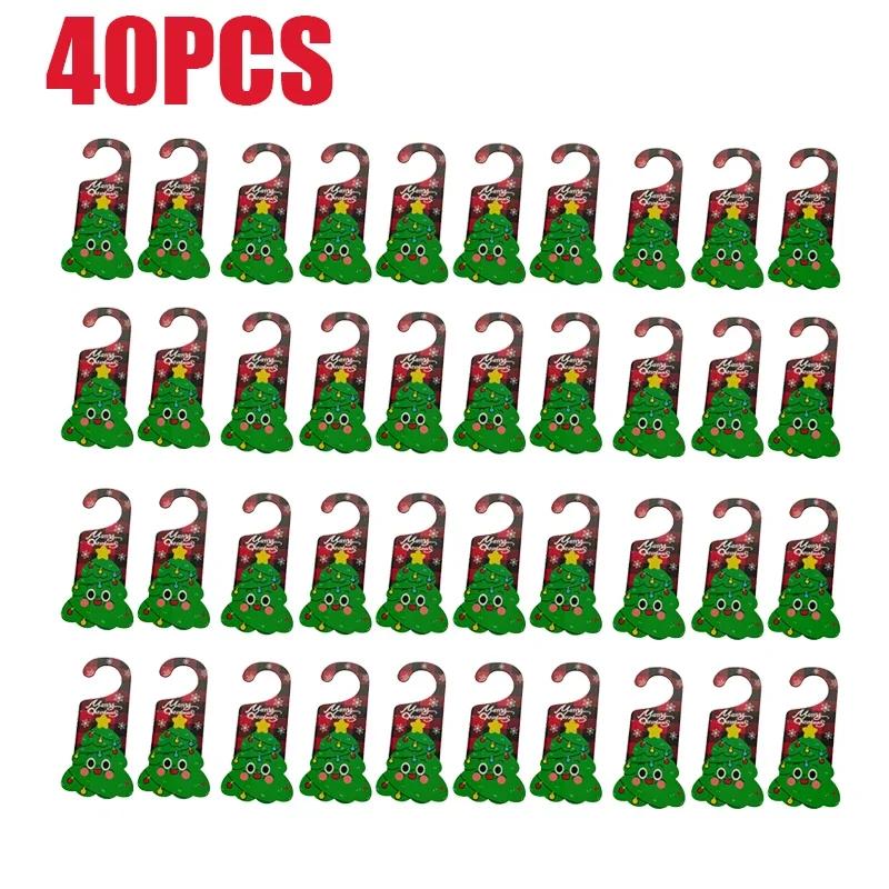 2025 New Christmas Decorations Paper Door Hanging Santa Elk Party Decoration Props Door Sign Door Handle Hangings Decoration