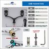 HEIGHTEN Reel Handle with Carbon Knob for Daiwa and Universal Spinning Reels Gourd Series 80mm/98mm 20mm/21mm Shimano, (Black) (825)