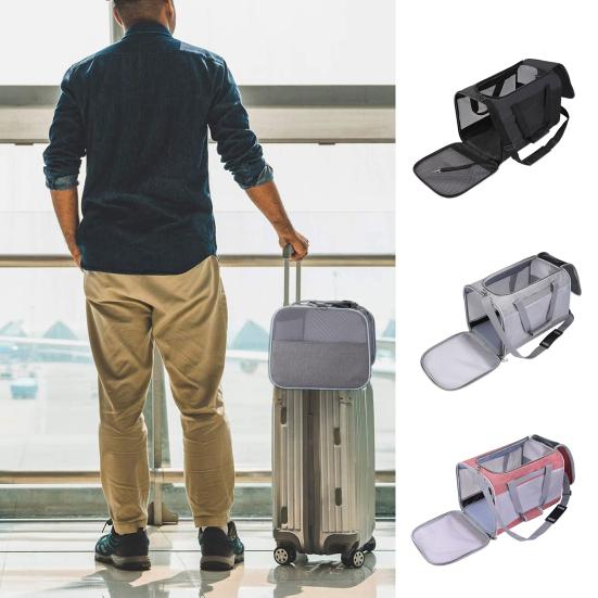 Pet Carrier Breathable Foldable Portable Labor-saving Large Space Hanging Out Tool Convenient Diagonal Cat Pet Backpack for Kitten
