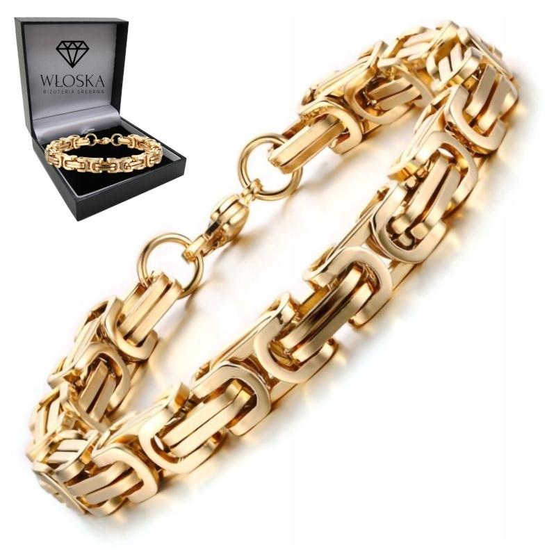 BRACELET Men' Gold Bracelet THICK ROYAL Byzantine Weave