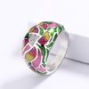 925  High Quality Flower Colorful White Zircon Ring For Ladies Birthday Party Engagement Jewelry Gift