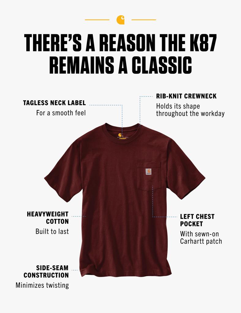 CARHARTT Big Silhouette Pocket WORK WEAR Port S (Carhartt) T-Shirt