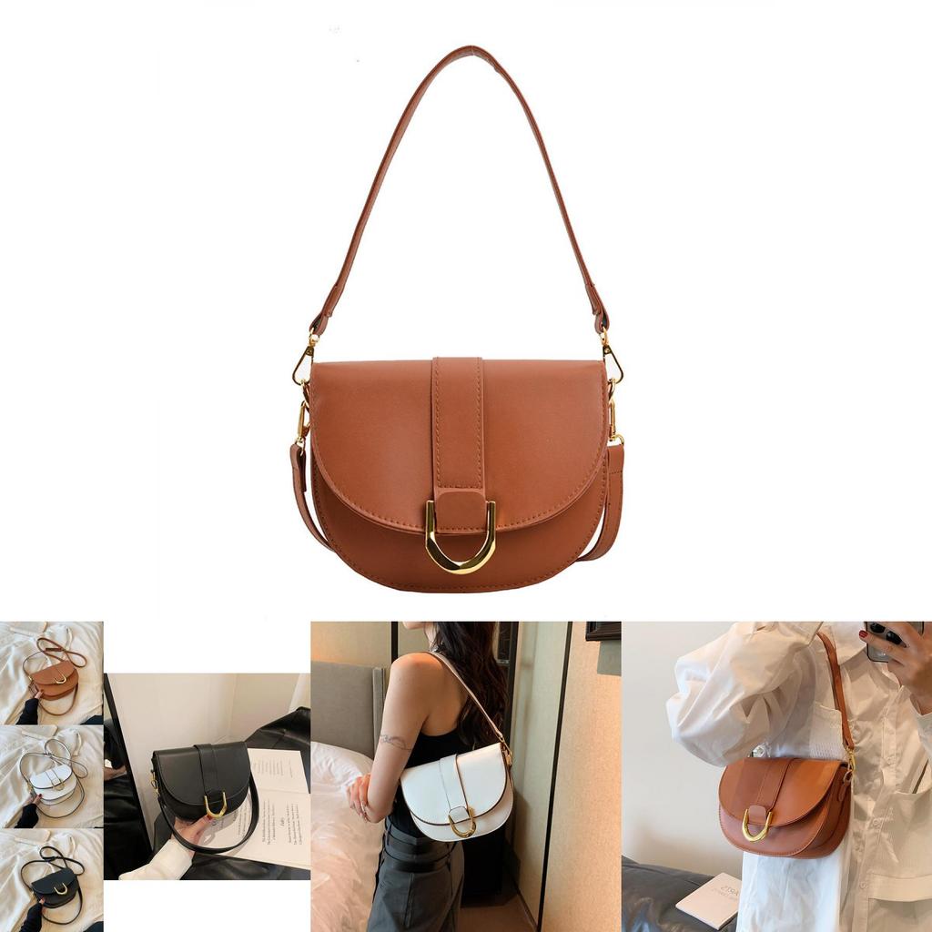 Stylish Casual Crossbody Purse For Women 2023 Autumn Trendy Street Style Saddle Bag