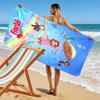 Asciugamano da Spiaggia con Stampa Arcobaleno Ruby, Asciugamano Grande Morbido Asciugatura Rapida per Spiaggia Campeggio Nuoto