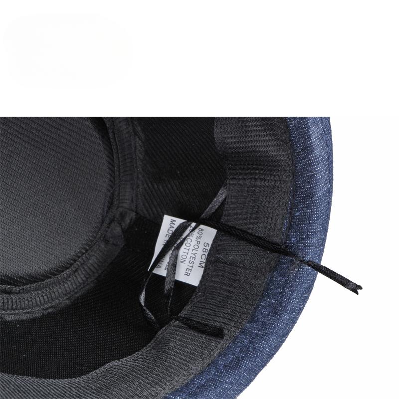 Frühling Sommer Hut für Herren Outdoor Freizeit Zylinder für Damen Denim Stoff Leichte Krempe Britischer Stil Jazzhut für Herren
