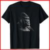 Gorilla Portrait Art Black Cotton T-Shirt S-5XL