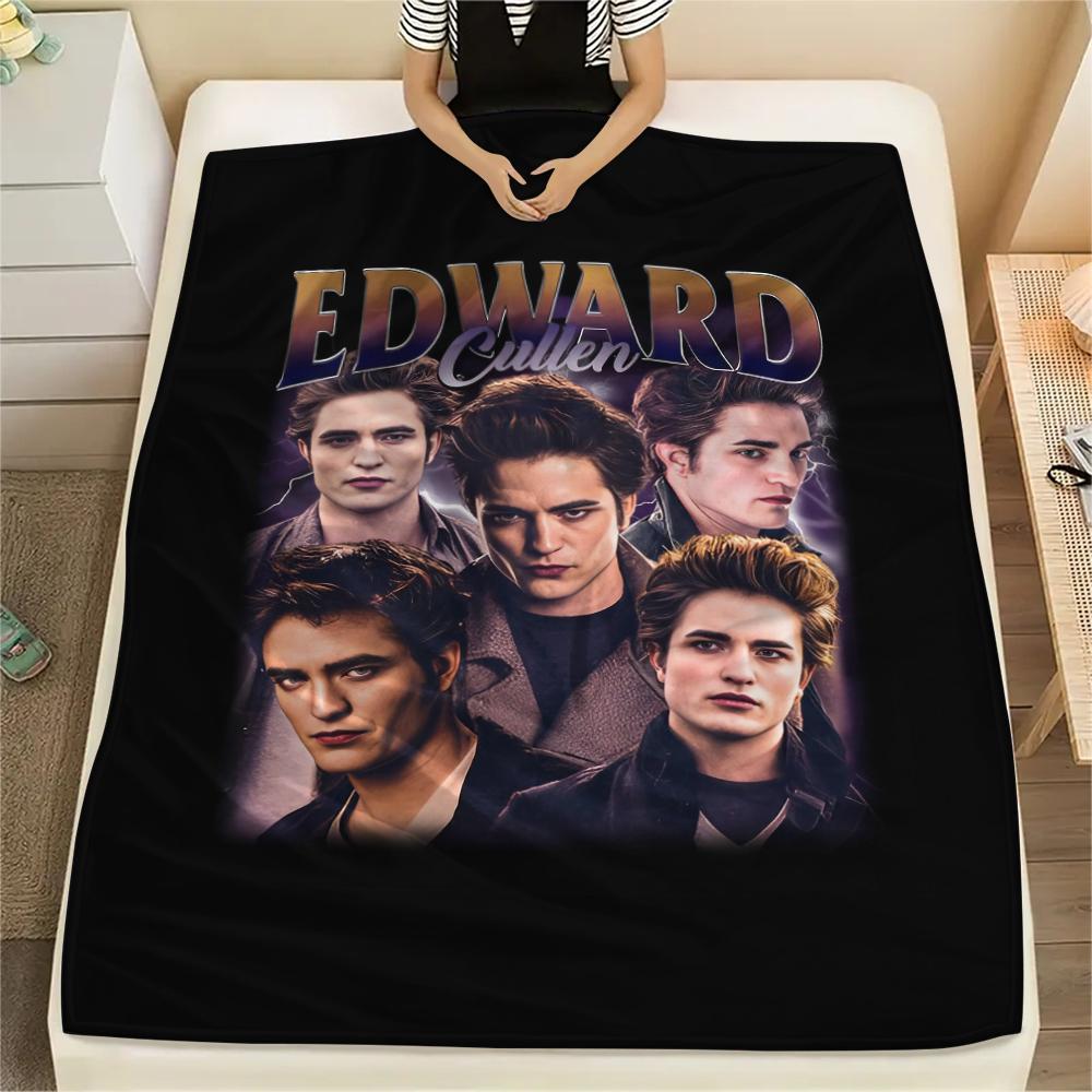 1 Stück Edward Cullen Druck Flanelldecke, Hohe Qualität für alle Jahreszeiten, Heimdekoration, Wärme und Komfort, Perfekt für Weihnachtsgeschenke