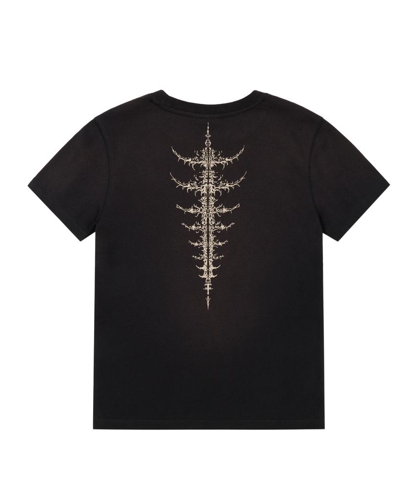 AAKAM Dirty Spray Bone Half Top (Black)