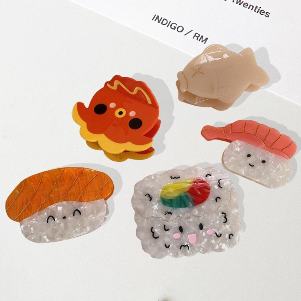 Cute Small Shark Clip Korean Style Acetic Acid Claw Clip Hairpin Sushi Hair Clip  Headwear