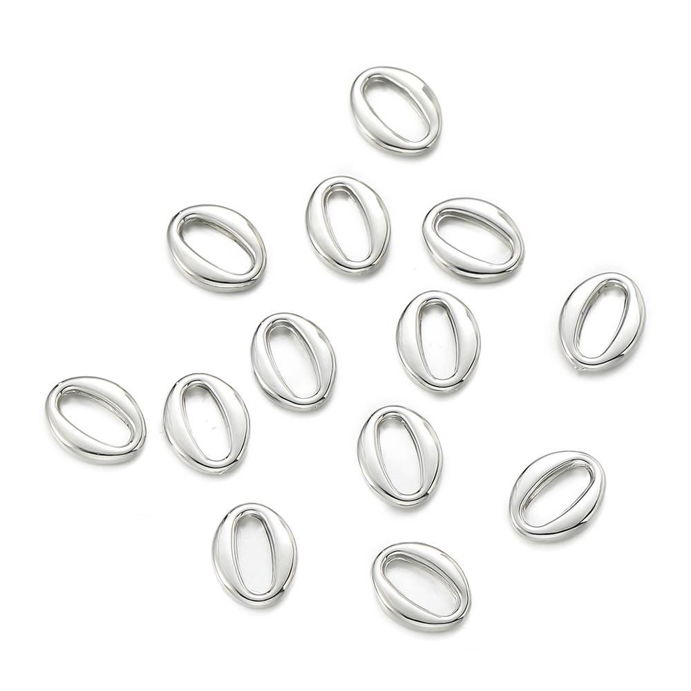 50pcs/lot CCB Spacer Beads Charms Antique Silver Color Spacer Beads Charms Pendants For DIY Bracelets Jewelry Making Accessories