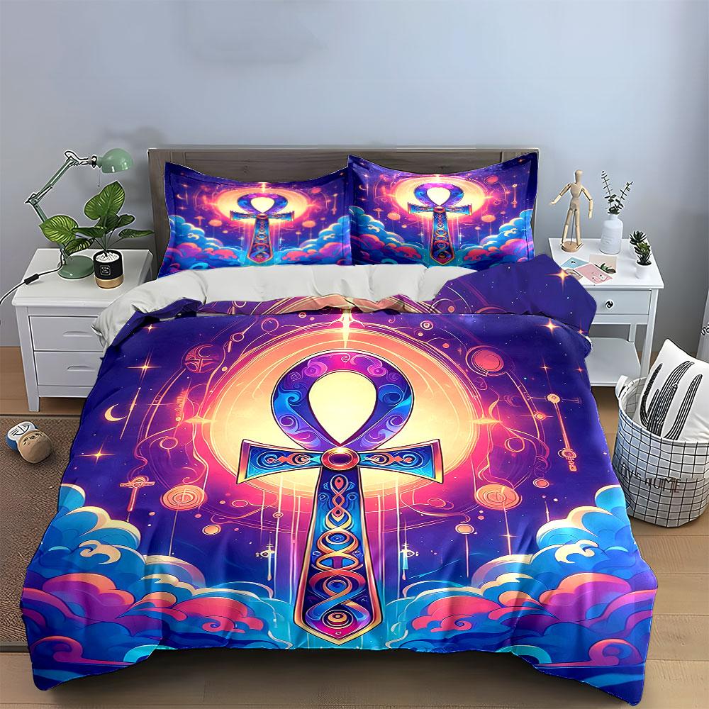 "Celestial Ankh Radiance" Bedding sets Duvet covers Pillowcases(1* Duvet Cover 2* Pillowcases without duvet insert)