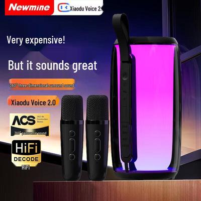 Newsmy M18 Smart AI KTV Speaker with Dual Microphones CN Plug (adapter Included)