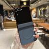 Phone Case for Samsung Z Flip 7 Fe 6 5 4 3 Flip7 Carbon Fiber Magnetic Electroplated with Hinge Protective Cover Slim Stylish