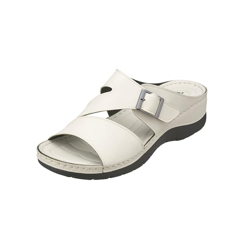 Pansy 9063 Pansy Excel Comfort Sandals, Women's Sandals, Fitted, Size M, Ivory