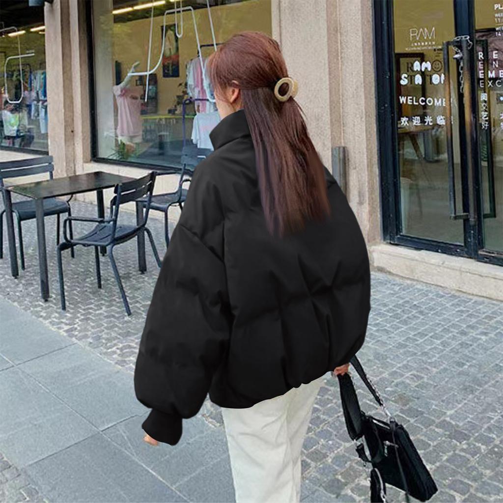 Warme lässige Damenjacke mit lockerer Passform und Baumwollpolsterung