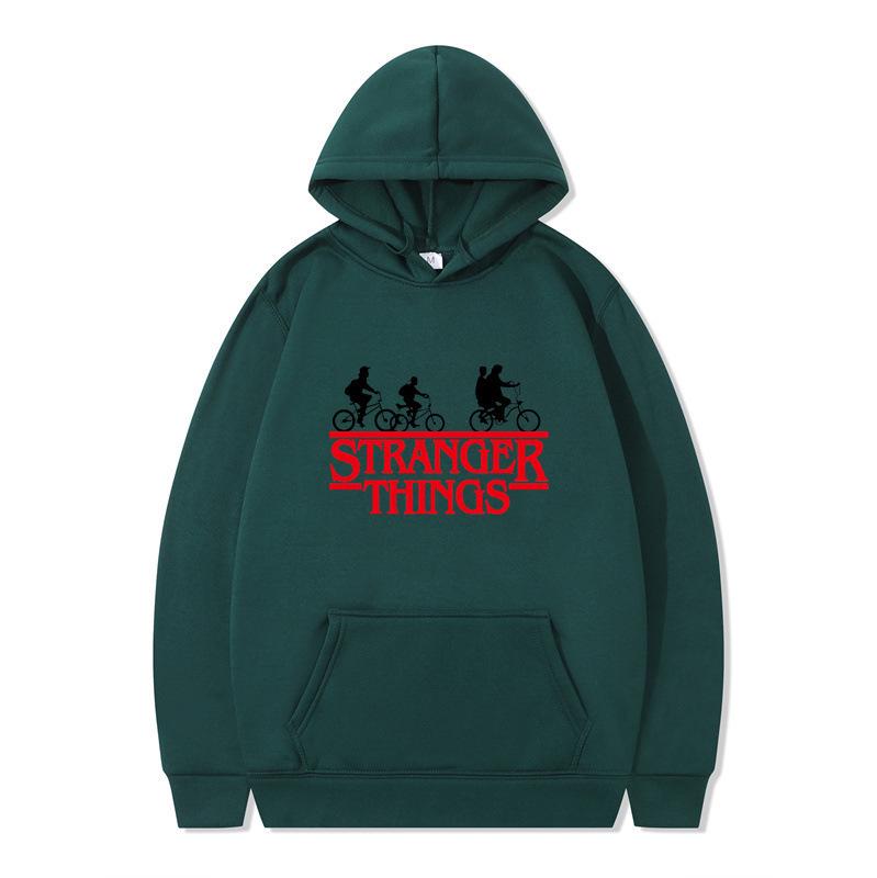 Stranger Things Aufdruck Fleece-gefütterter Pullover Hoodie Sweatshirt