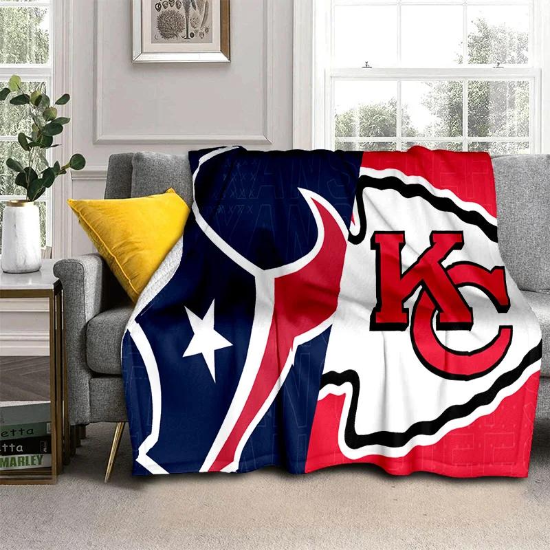 Coperta 3D NFL Segno Football Americano Rugby, Morbida Coperta Plaid per Casa Camera da Letto Letto Divano Picnic Viaggio Ufficio Coperta per Bambini