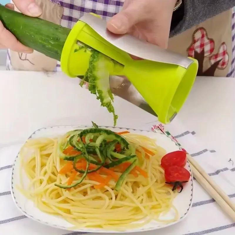1PCS Creative Kitchen Multifunctional Shredder Spiral Funnel Shredder Rotary Vegetable Cutter Grater