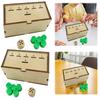 Penny Game with Dice and Wooden Box Pennies Dice Games Wooden Dice Penny Game for Kids and Adult