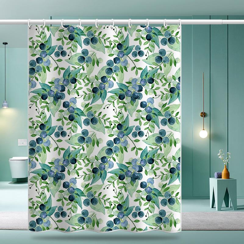 Bathroom Thickened Waterproof Curtain Mildew Proof Shower Curtain Shower Partition Curtain Shower Curtain Bathroom Curtain Free Perforation