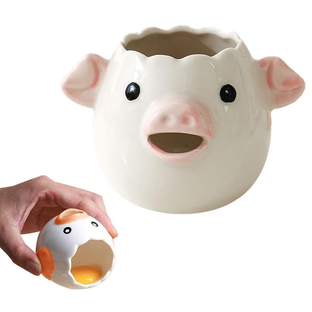 Egg Ceramic Egg Yolk Cleanly Separates Yolks and Hand Washable and Dishwasher and Practical Kitchen Kitchen Cooking Home Use Separator, Separator,