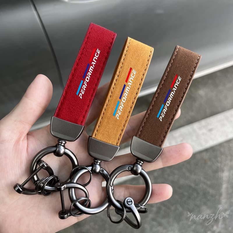 Leather Car Emblem Keychain Auto Vehicle Key Holder Keyring For BMW M Emblem E46 E36 E34 F10 E90 F30 E60 F30 E53 E30 E92 E87 yp2