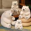 Nuovo peluche orso polare simulato ornamento museo orso cuscino grande da letto per casa bambola compleanno bambini