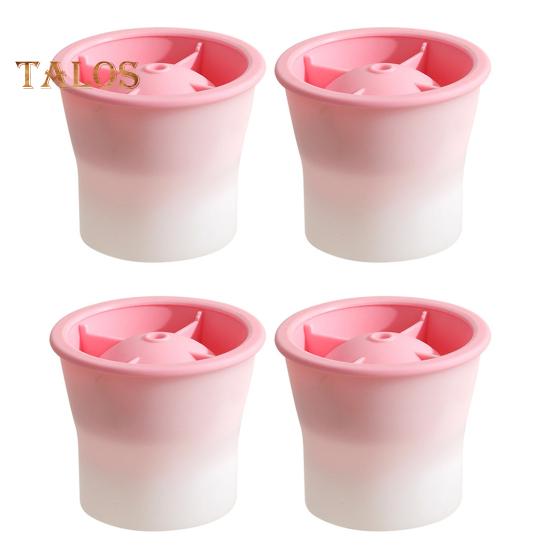 

4 шт. сферическая форма для льда с крышками, легкосъемные круглые формы для льда, медленно тающие кубики льда для коктейлей из бурбона и виски розовый