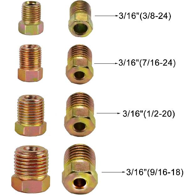 MuHize Upgraded Brake Line Tubing Kit - 25 Ft. Of 3/16 Copper Coated Flexible Tube, Roll 25 Ft 3/16" (Includes 16 Fittings)